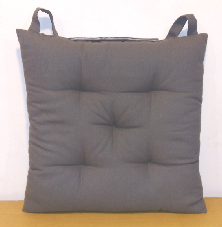 Galette de chaise Jaya gris foncé 40x40cm - INVENTIV